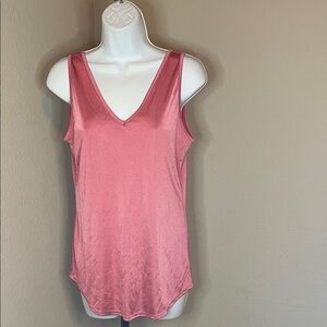 White House Black Market Rose V-Neck Camisole